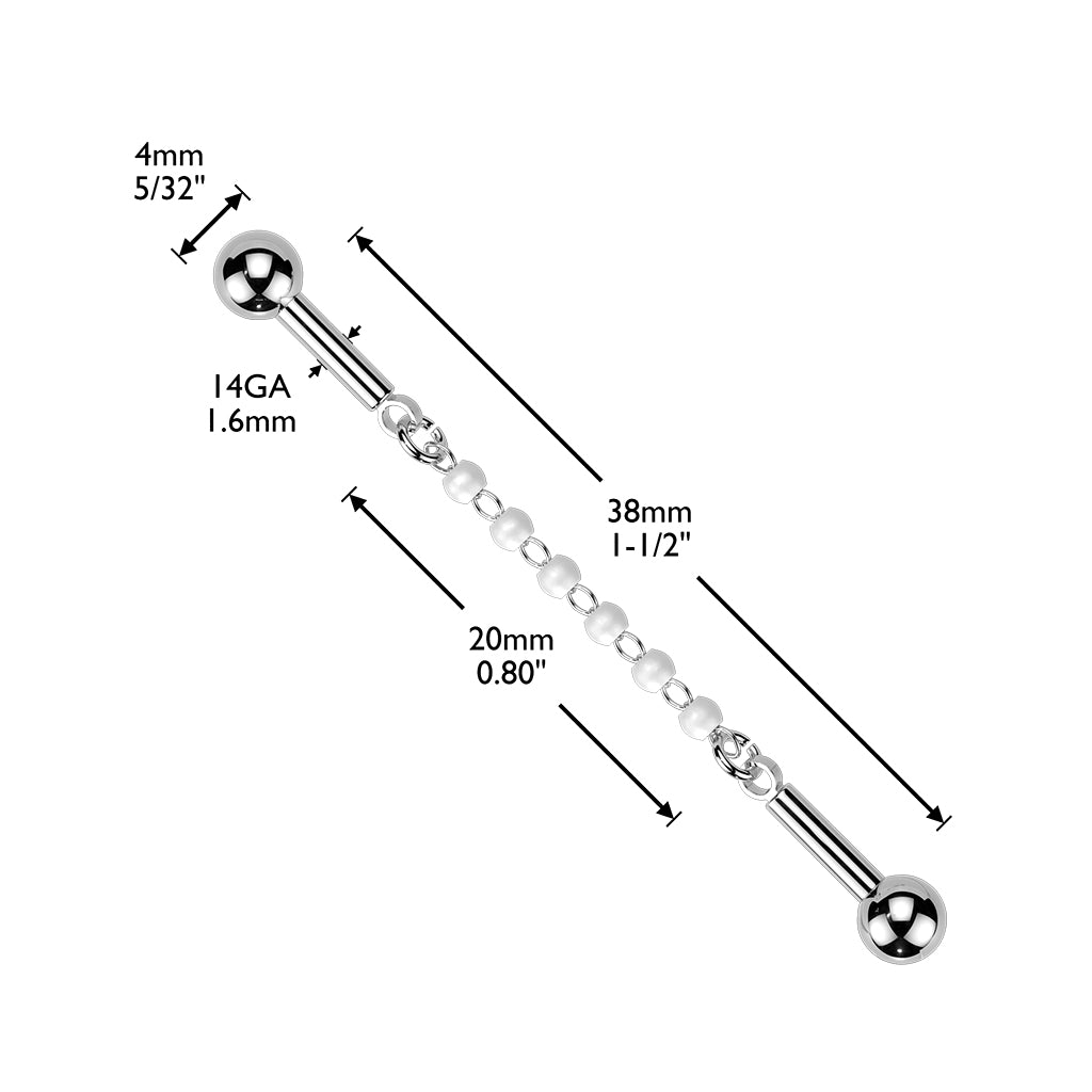Pearl Chain Industrial Barbell.