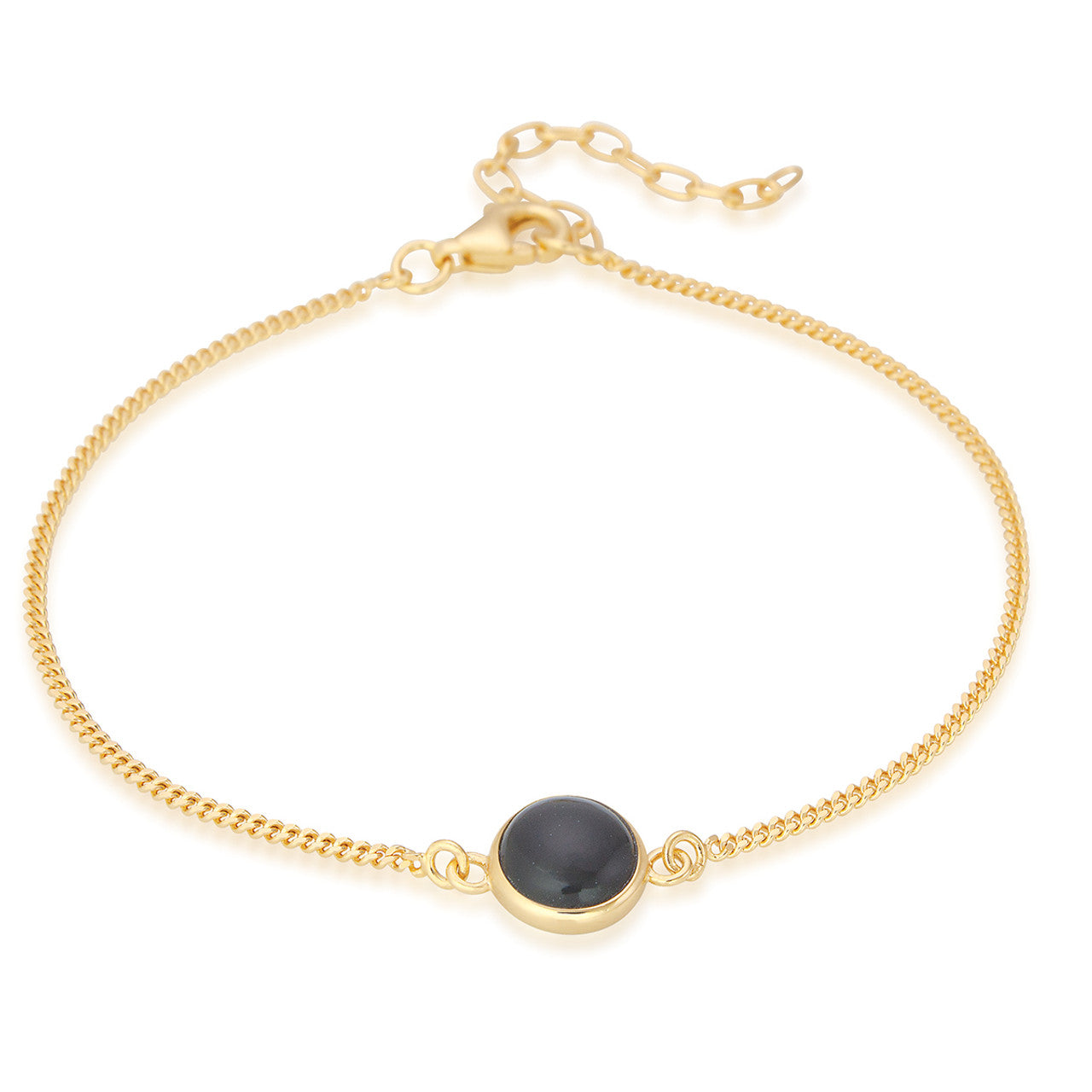 Jemima Onyx Bracelet - Gold Plated