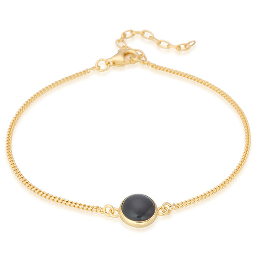 Jemima Onyx Bracelet - Gold Plated