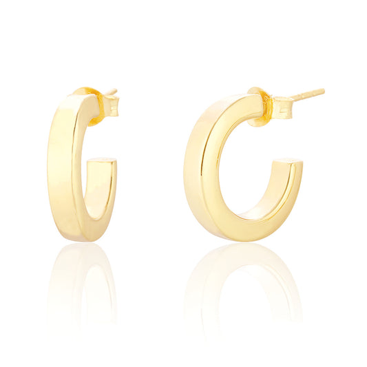 Reese Medium Chunky Hoops - Gold Plated