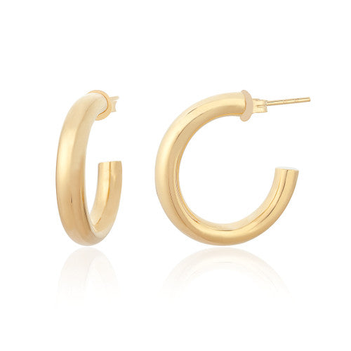 Giana Medium Hoop Earrings - Gold Plated