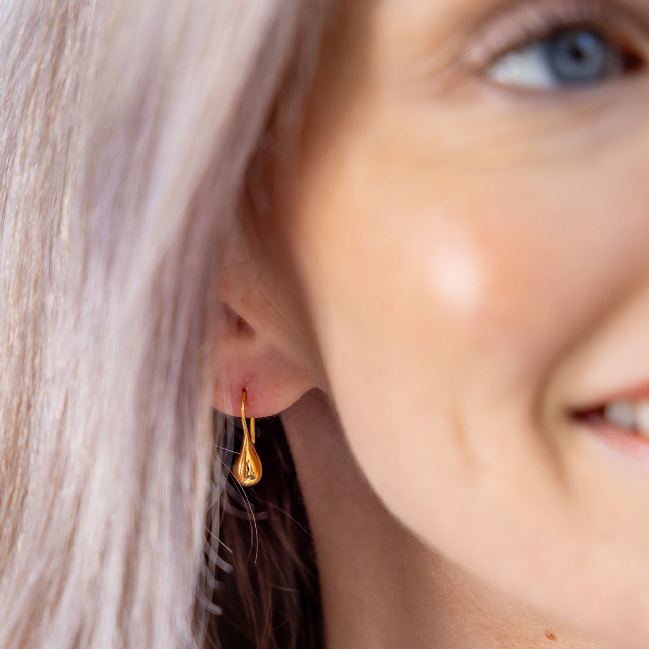 Arlene Droplet Earrings - Gold Plated