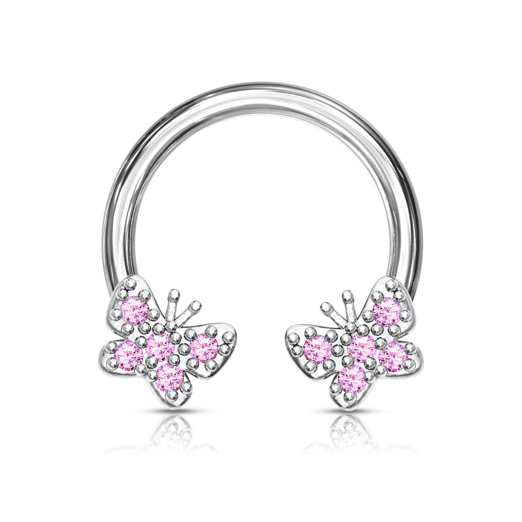 CZ Butterfly Horseshoe.