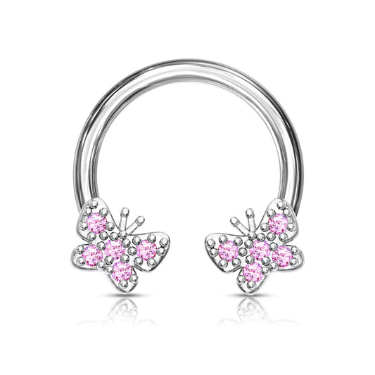 CZ Butterfly Horseshoe.