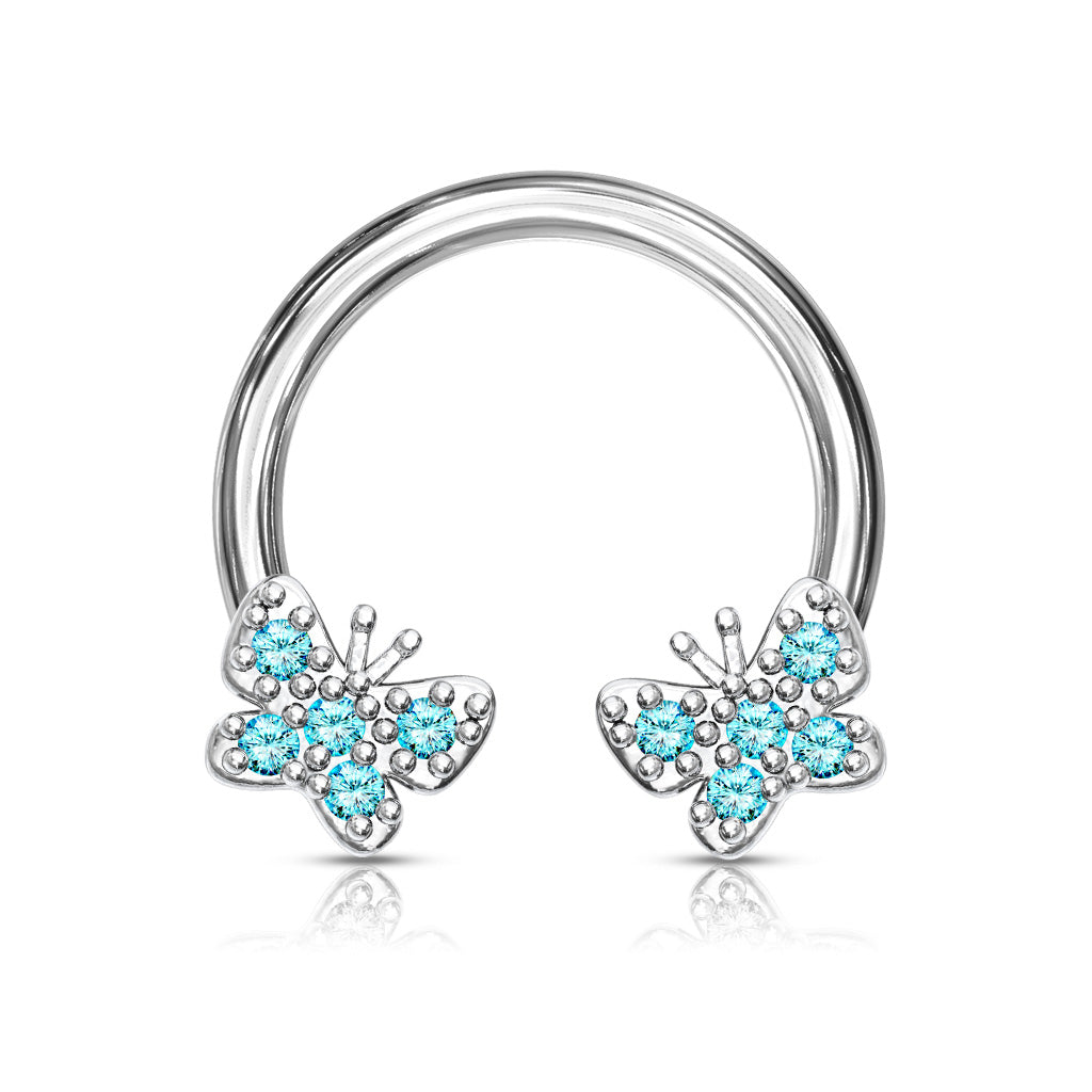CZ Butterfly Horseshoe.