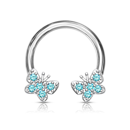CZ Butterfly Horseshoe.