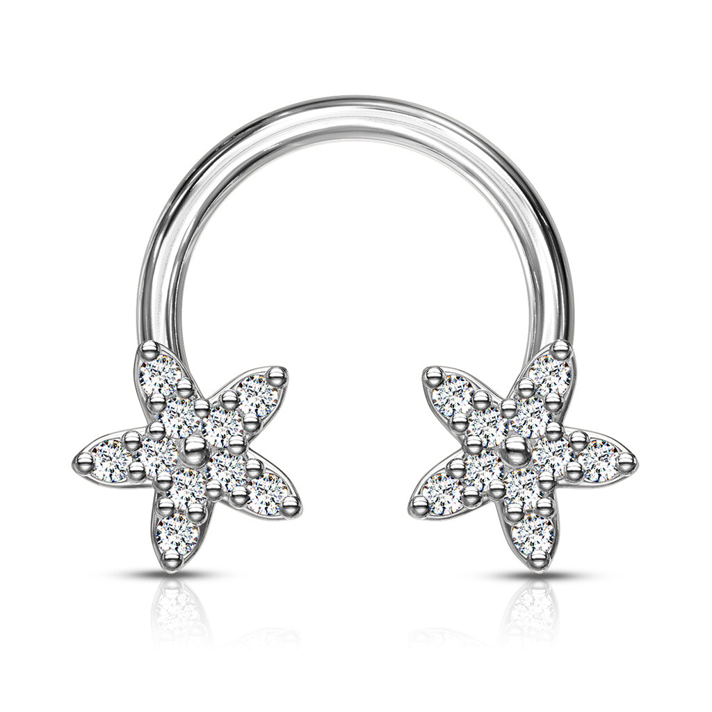 CZ Flowers Horseshoe.
