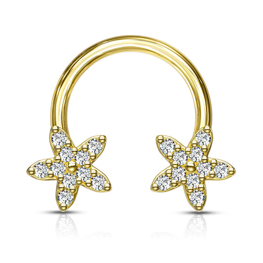 CZ Flowers Horseshoe.