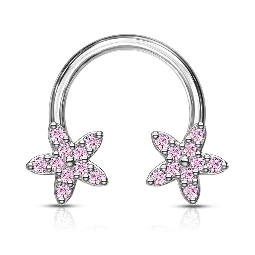 CZ Flowers Horseshoe.