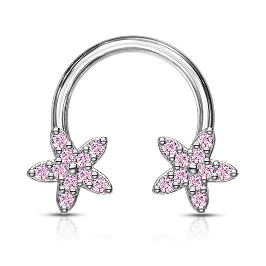 CZ Flowers Horseshoe.