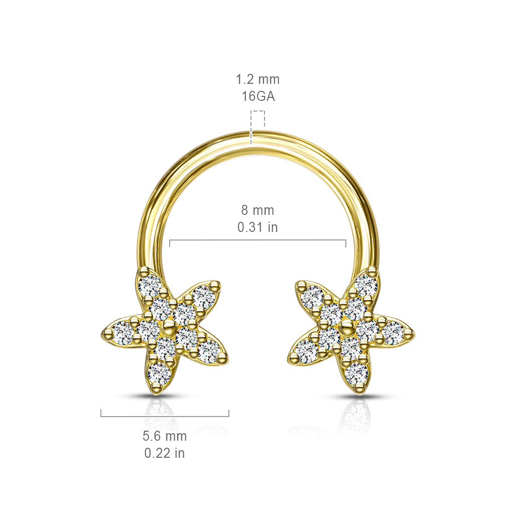 CZ Flowers Horseshoe.