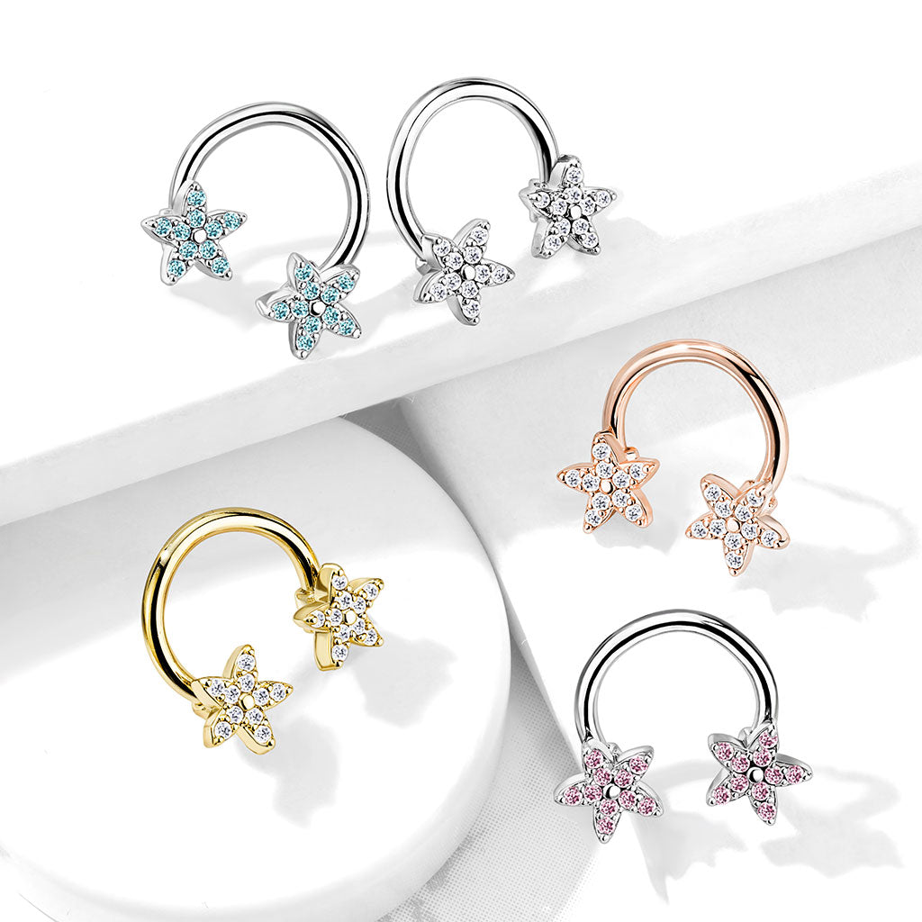 CZ Flowers Horseshoe.