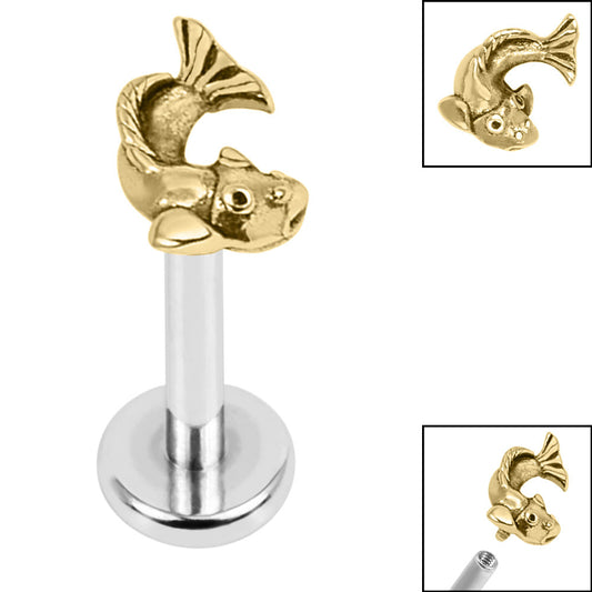 Titanium Curled Koi Fish Labret.