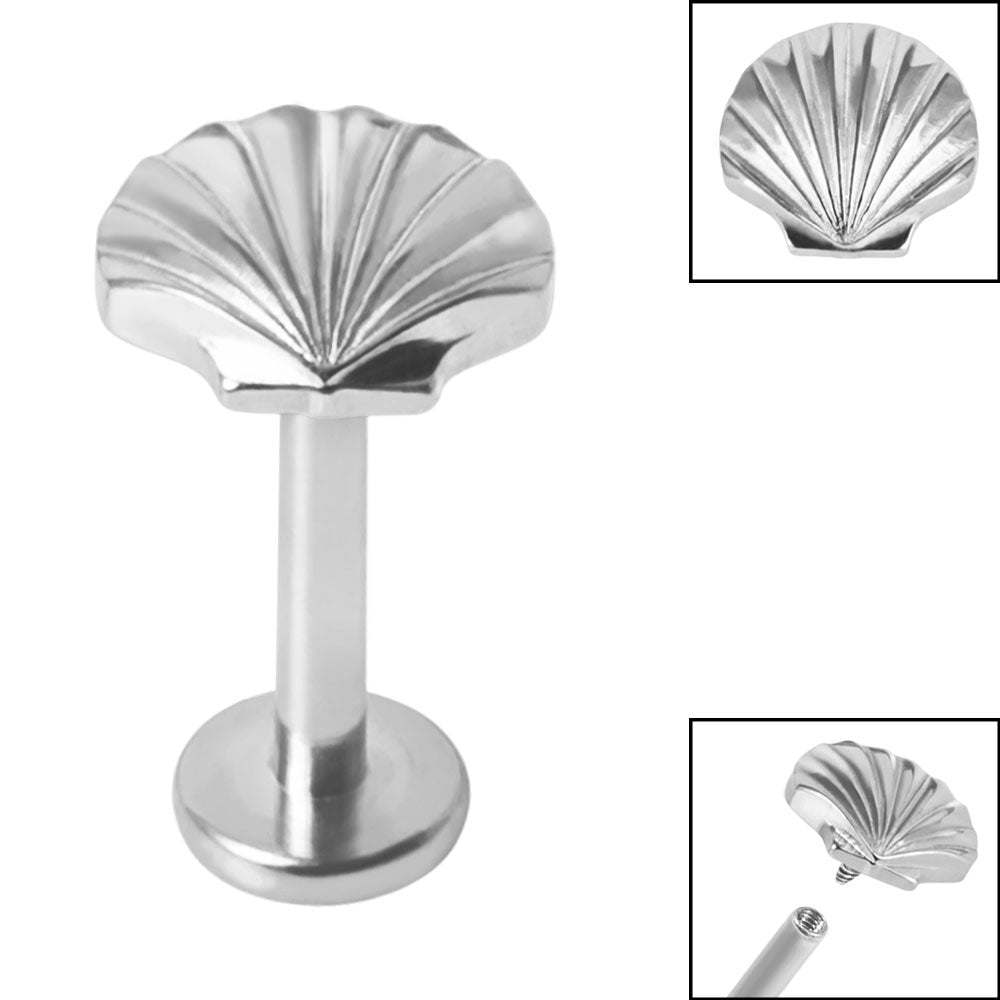 Titanium Clam Shell Labret.