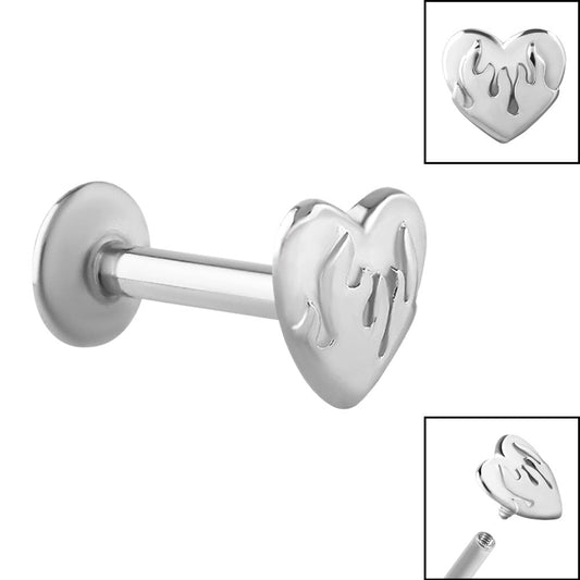 Titanium Bleeding Heart Labret.