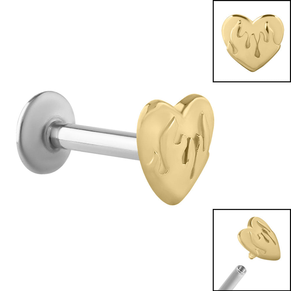 Titanium Bleeding Heart Labret.