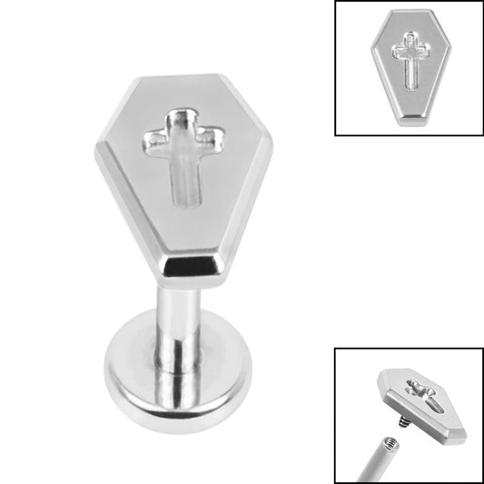 Titanium Coffin Labret.