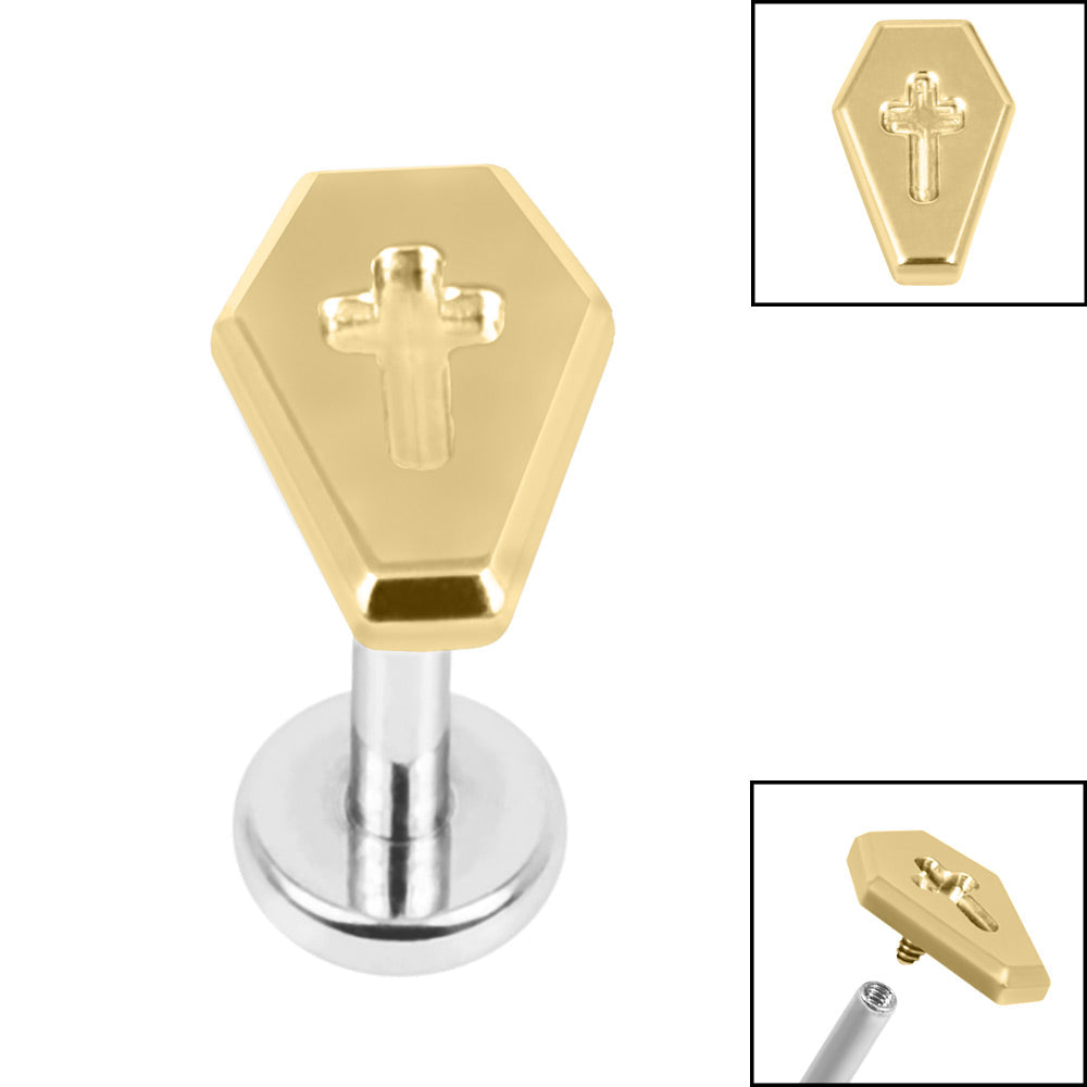 Titanium Coffin Labret.