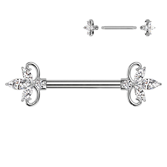 3 Marquise Nipple Bar.