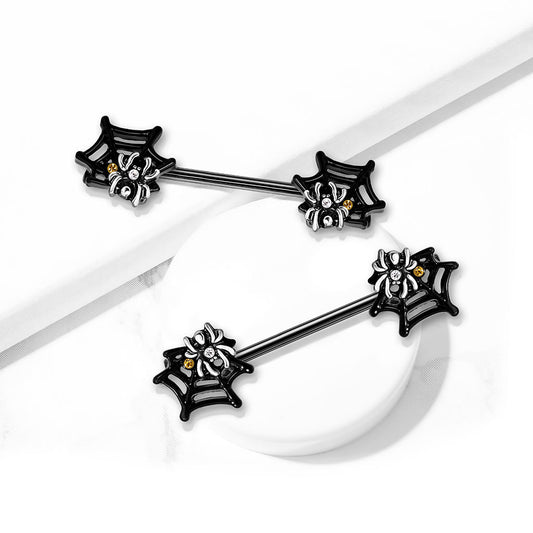 Spider Web Nipple Bar.