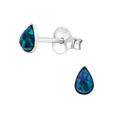 Opal Tear Drop Studs