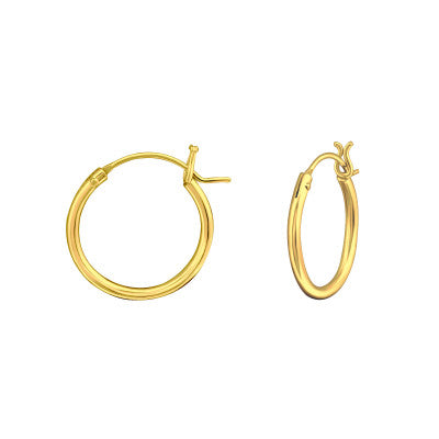 14mm Gold Lock Hoops