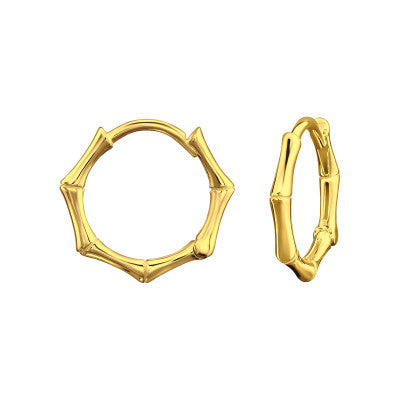 Gold Bamboo Hoops
