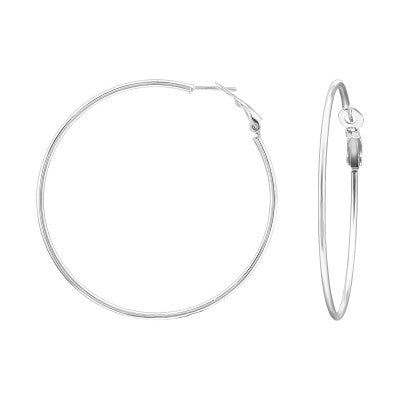 55mm Silver Hoops