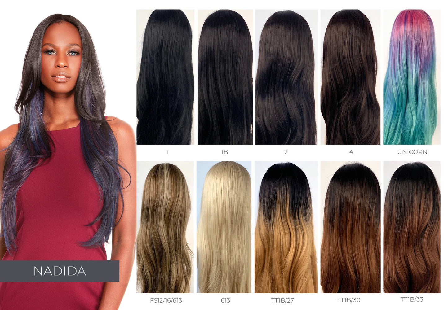 Nadida Synthetic Lace Parting Wig