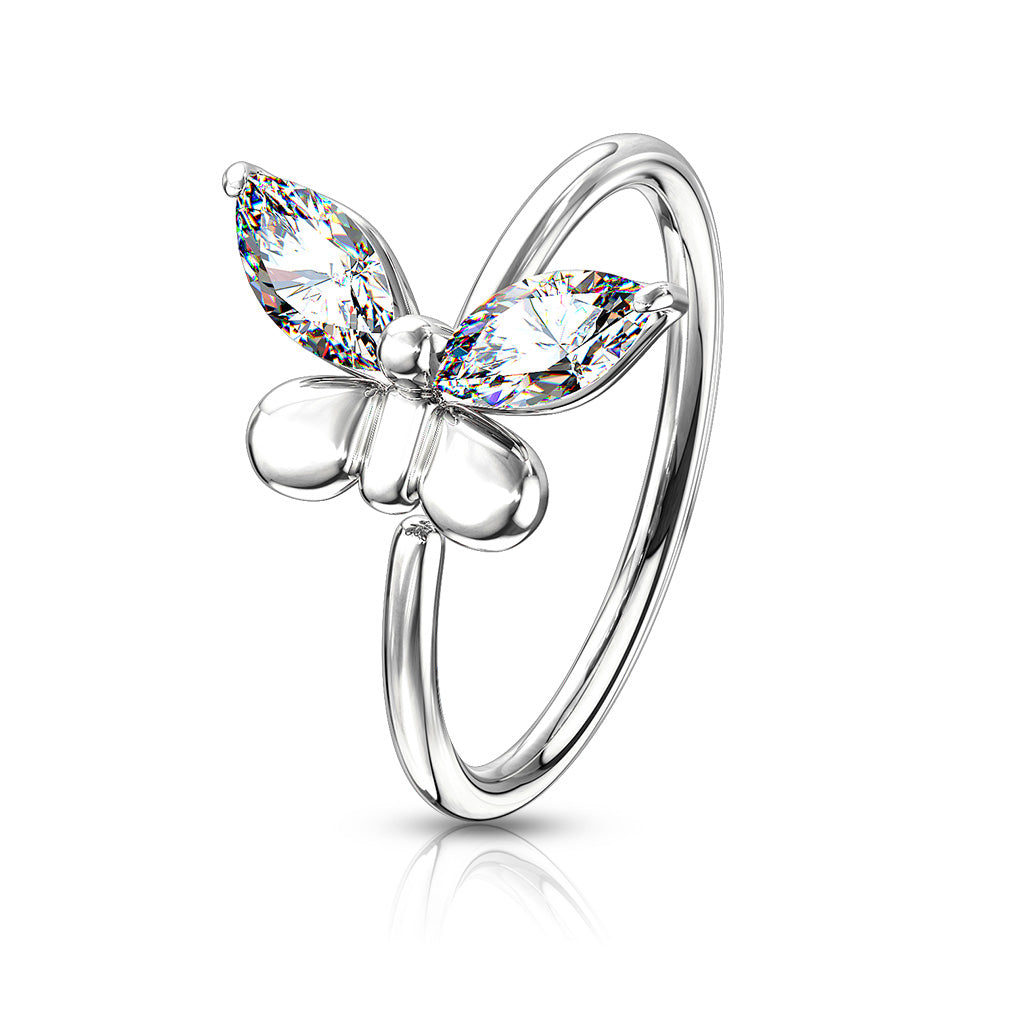 CZ Butterfly Nose Ring.