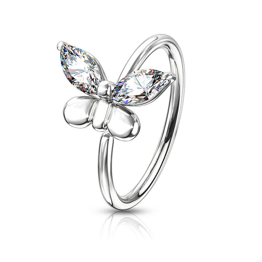 CZ Butterfly Nose Ring.