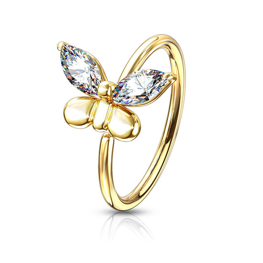 CZ Butterfly Nose Ring.