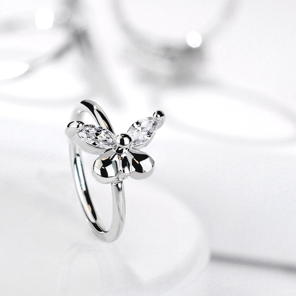 CZ Butterfly Nose Ring.