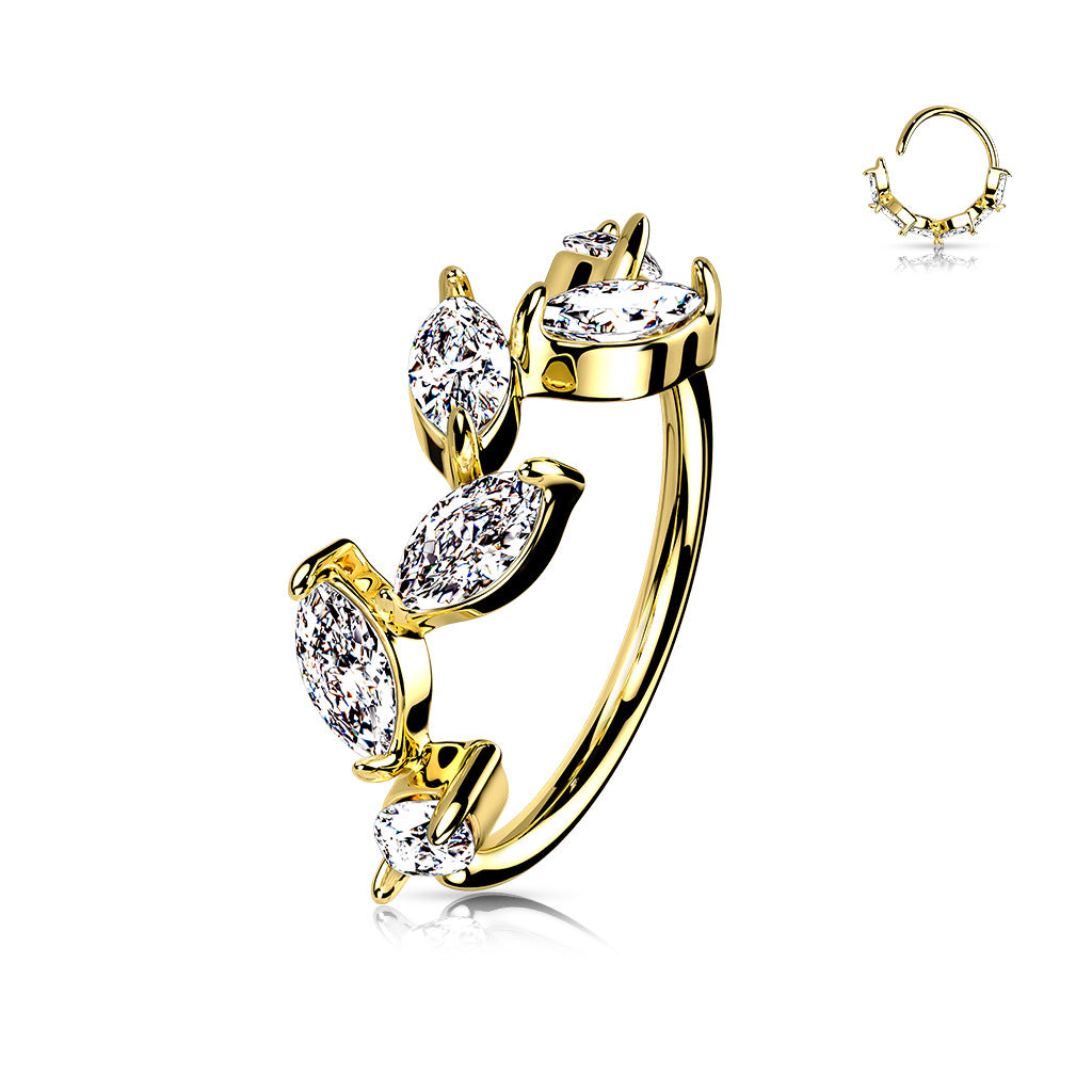 CZ Vine Nose Ring.
