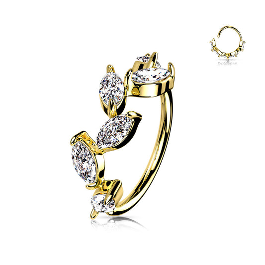 CZ Vine Nose Ring.
