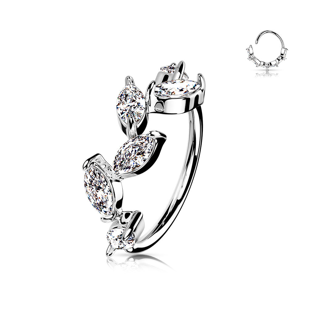 CZ Vine Nose Ring.