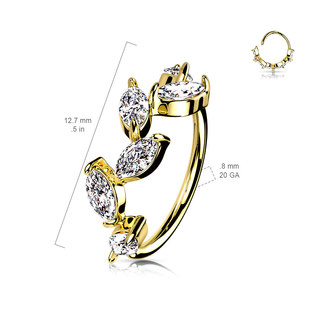 CZ Vine Nose Ring.