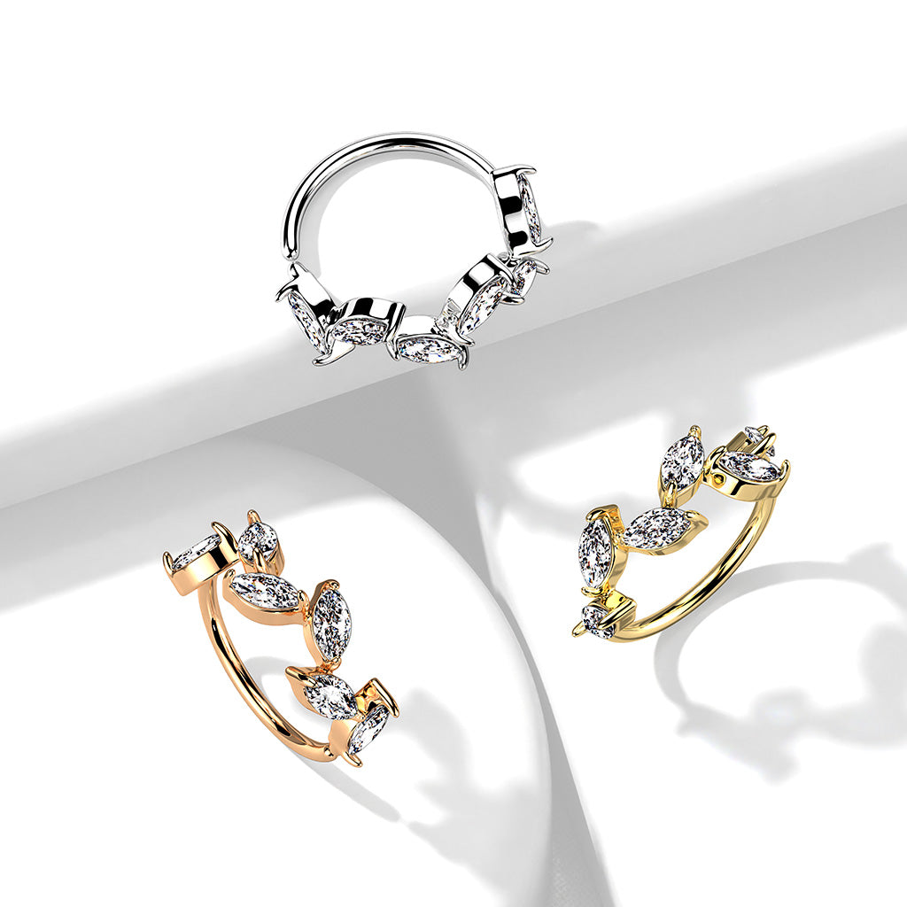 CZ Vine Nose Ring.