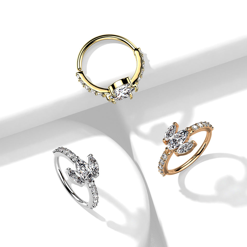 CZ Crown Nose Ring.