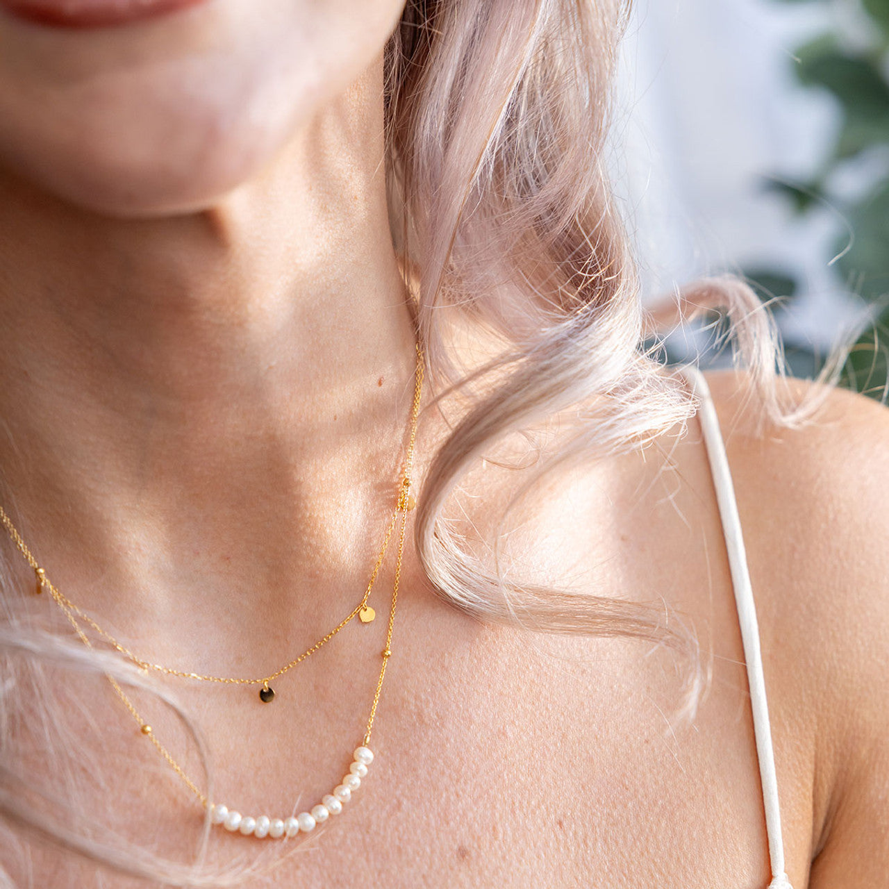 Fernanda Carina Pearl Layered Necklace - Gold Plated