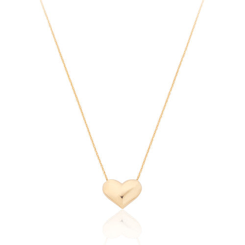 Cher Heart Pendant Necklace - Gold Plated