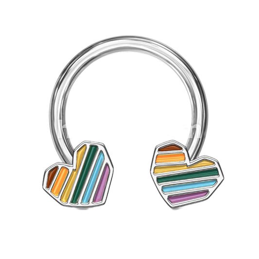Rainbow Heart Horseshoe.