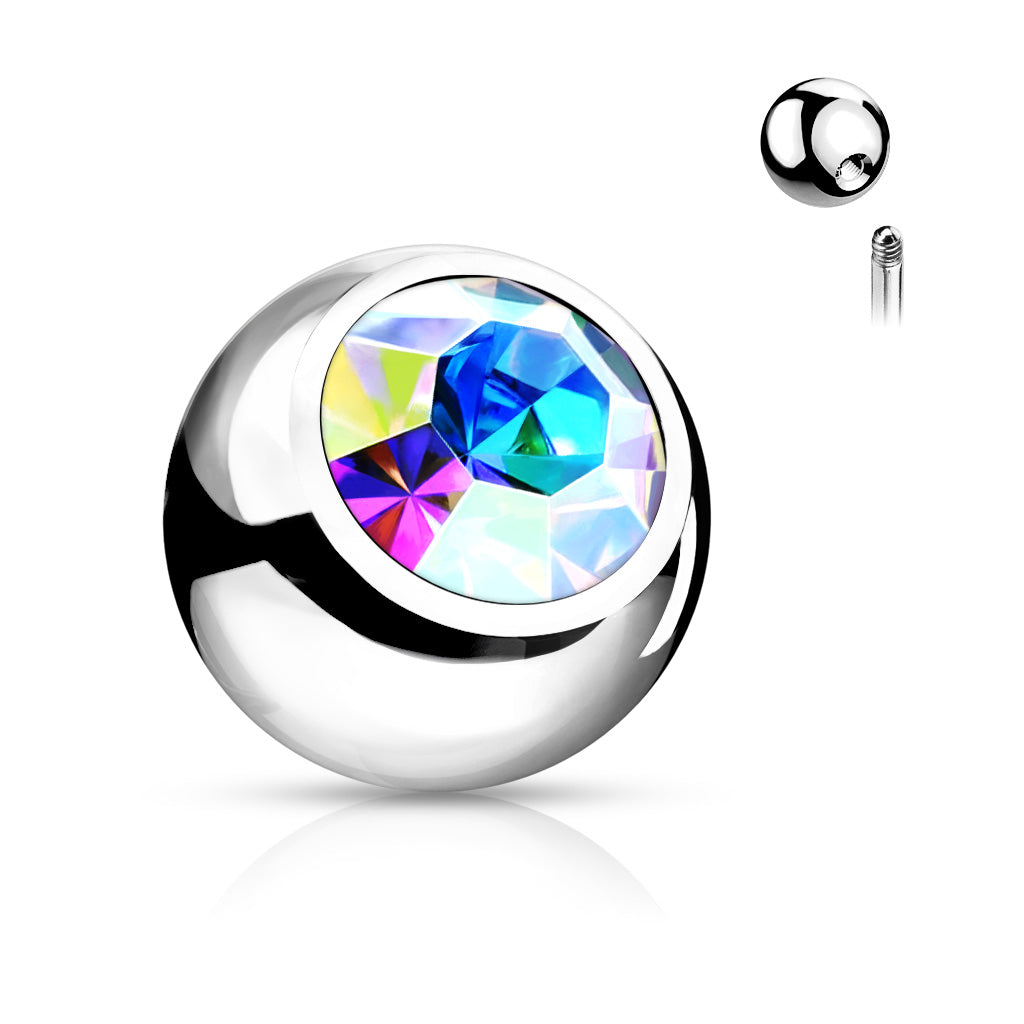 Single Gem Belly Bars.