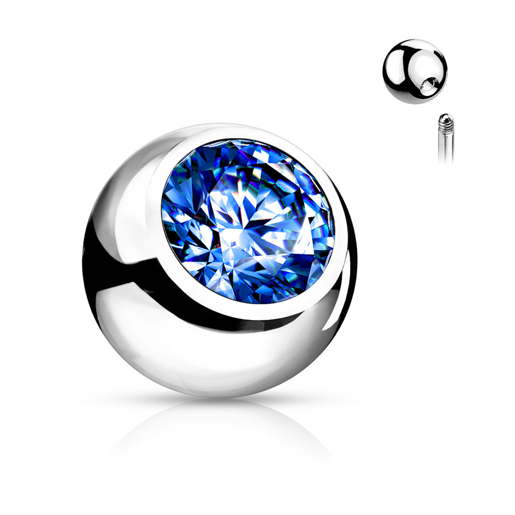Single Gem Belly Bars.