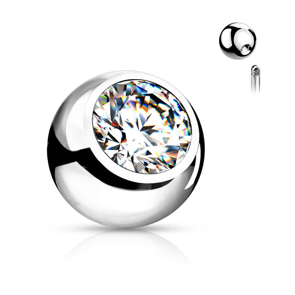 Single Gem Belly Bars.