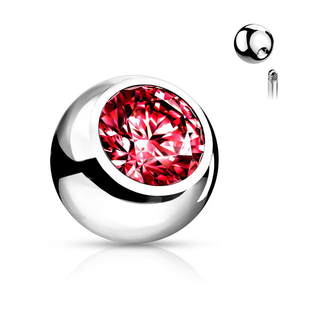 Single Gem Belly Bars.