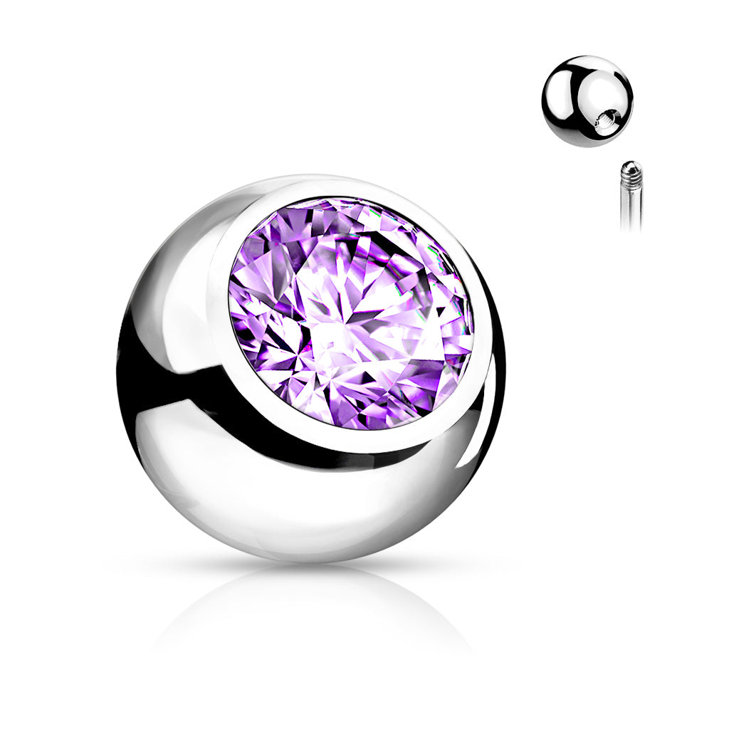 Single Gem Belly Bars.