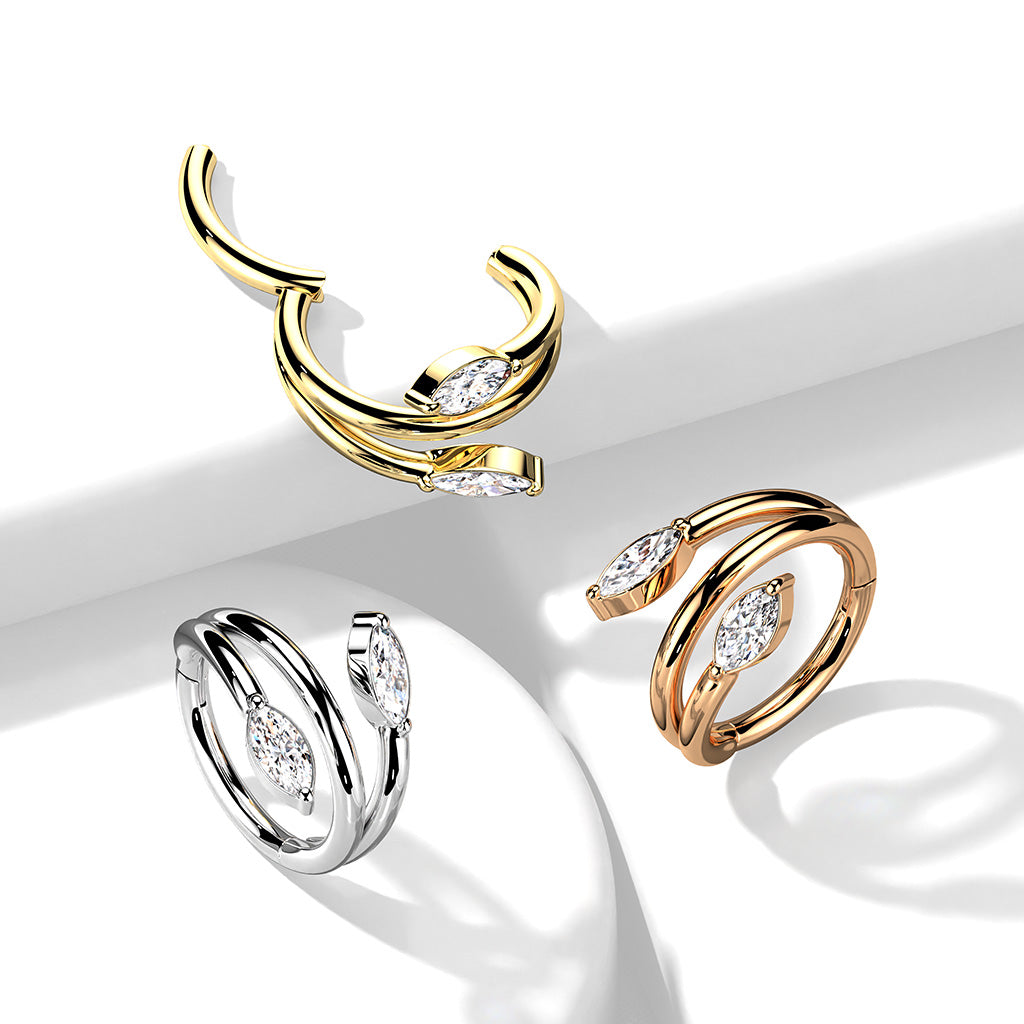 Marquis Vine Hinged Ring.