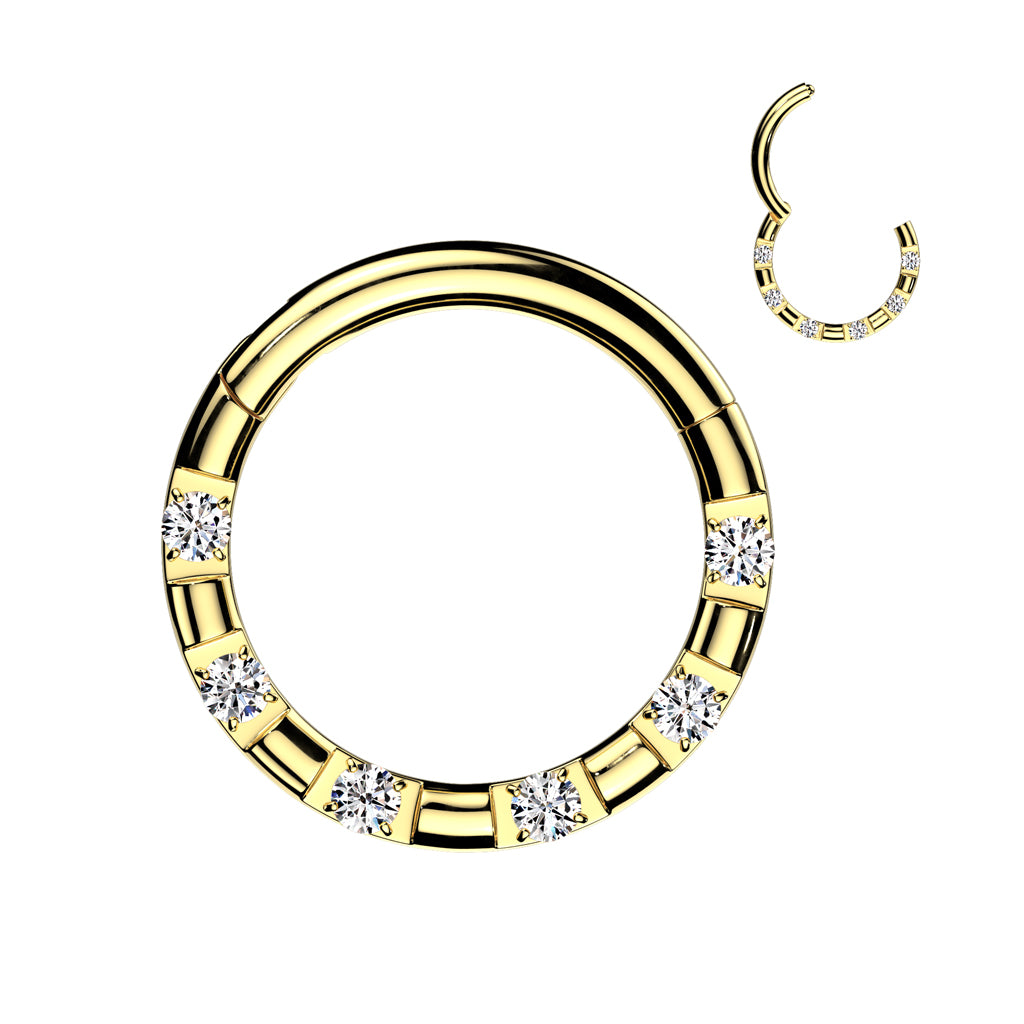 6 Gem Hinged Segment Ring.