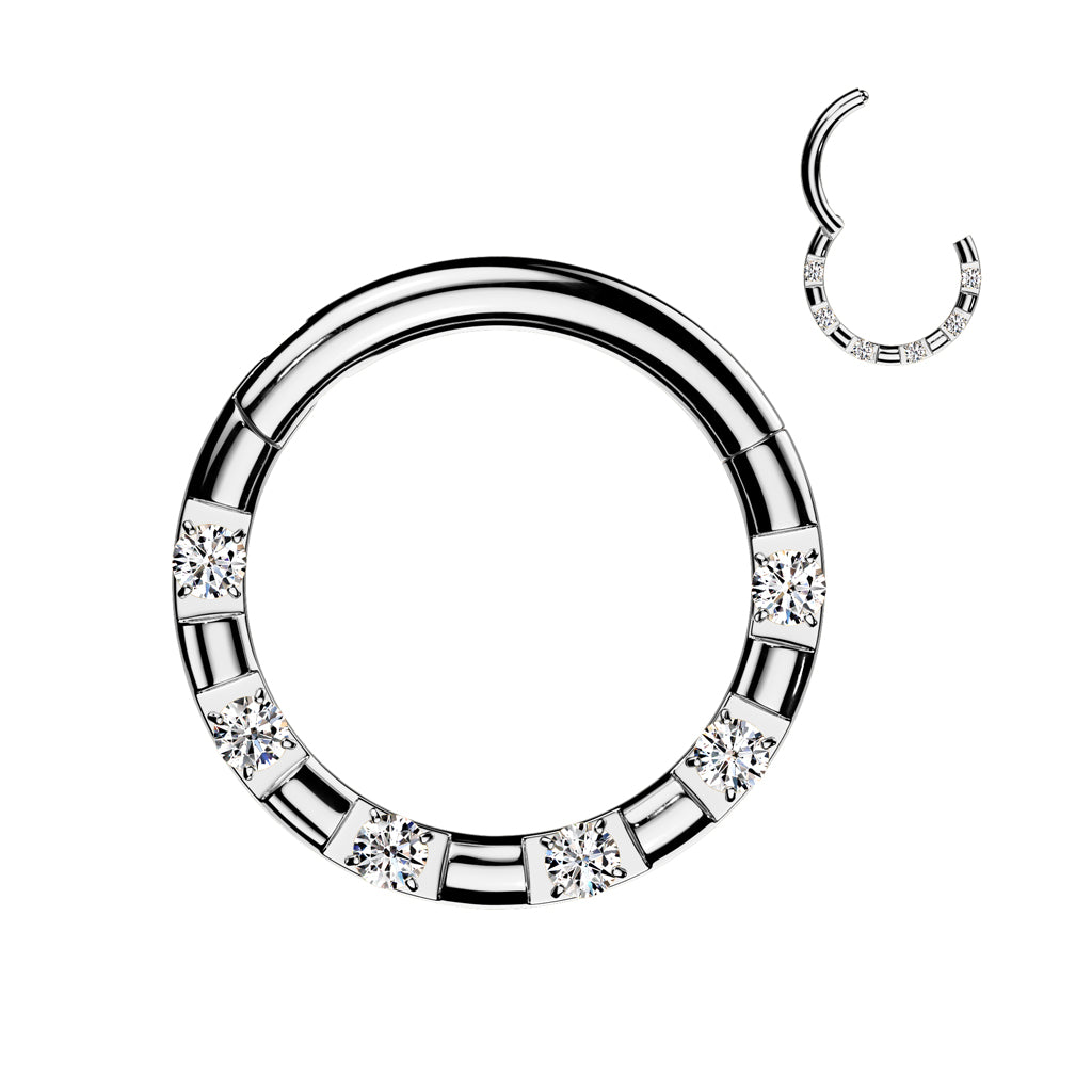6 Gem Hinged Segment Ring.